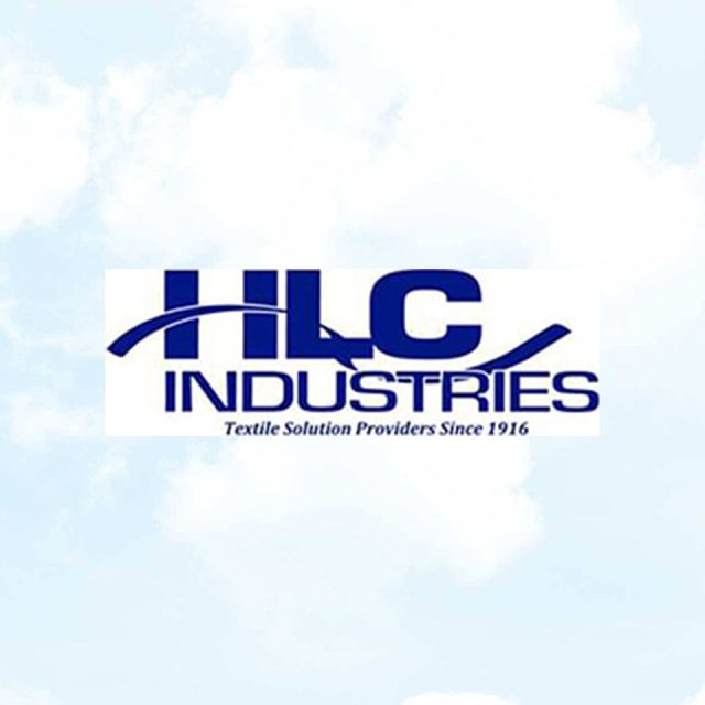 Logo of HLC Industries with the text "Textile Solution Providers Since 1916" against a sky with clouds.